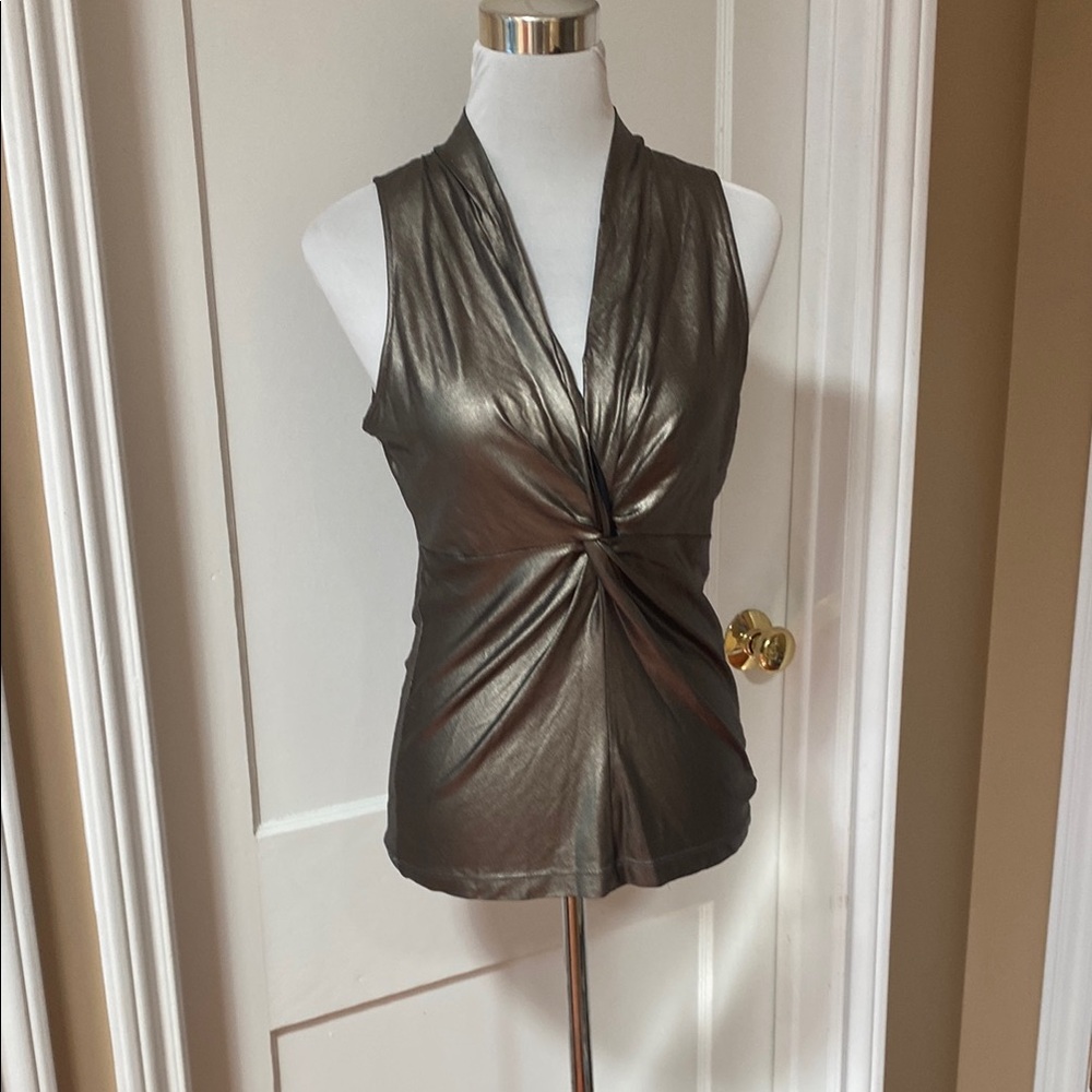 Metallic Sleeveless Blouse